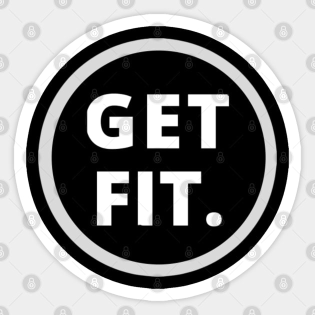Get Fit - Hit the gym Sticker by siv111